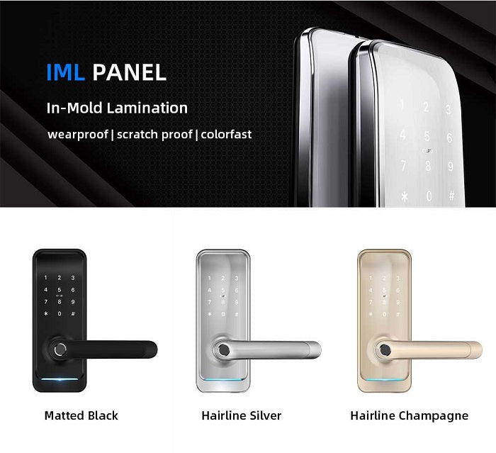 Gudrais durvju rokturis iNOVO HV15A Melns, funkcijas PIN,Bluetooth