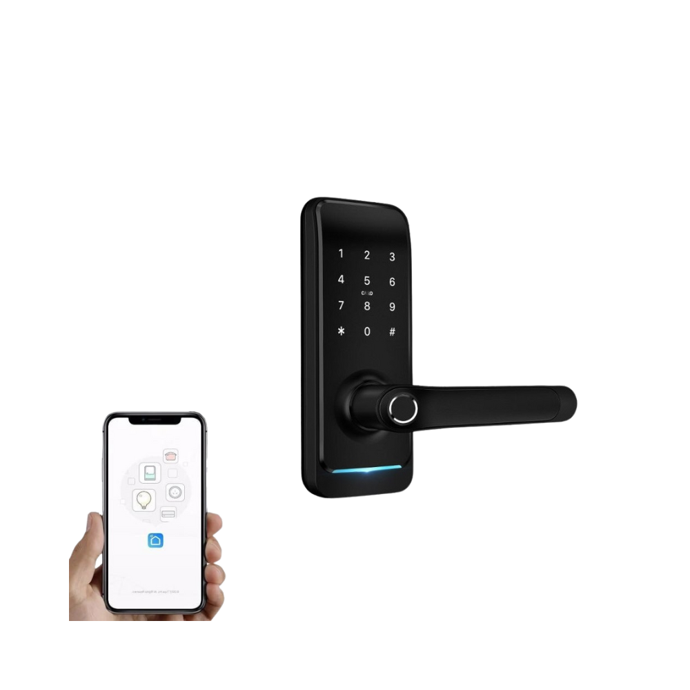 Gudrais durvju rokturis iNOVO HV15A Melns, funkcijas PIN,Bluetooth